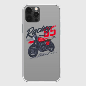 Чехол для iPhone 12 Pro с принтом Racing 85 в Рязани, силикон | область печати: задняя сторона чехла, без боковых панелей | Тематика изображения на принте: bike | custom | байк | байкер | кастом | мото | мотокросс | мотоцикл | скорость