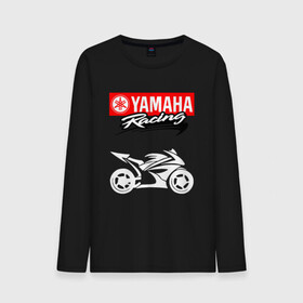 Мужской лонгслив хлопок с принтом YAMAHA ЯМАХА RACING в Рязани, 100% хлопок |  | motorcycle | yamaha | yzf r6. | байк | байкер | мотоспорт | мототехника | мотоцикл | мотоциклист | скутер | ямаха