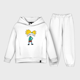 Детский костюм хлопок Oversize с принтом Football Head в Рязани,  |  | arnold | hey | hey arnold | mult | арнольд | мультфильм | мультфильм 90 | патаки | хей | хельга | хельга паттаки | эй арнольд