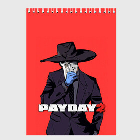 Скетчбук с принтом Чумной Pay Day 2 в Рязани, 100% бумага
 | 48 листов, плотность листов — 100 г/м2, плотность картонной обложки — 250 г/м2. Листы скреплены сверху удобной пружинной спиралью | Тематика изображения на принте: game | games | pay day | payday | бандиты | грабители | зфн вфн | игра | игры | пэй дэй