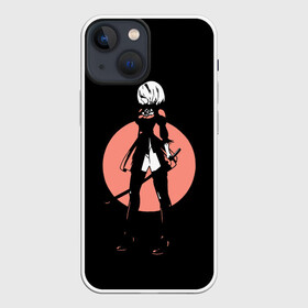 Чехол для iPhone 13 mini с принтом Nier Automata в Рязани,  |  | 2b | action | anime girl | b2 | nier automata | nier gestalt | nier replicant | аниме девушка | воин | девушка с мечом | меч | ниар | ниар автомата | ниер автомата | нир | экшн