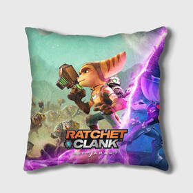 Подушка 3D с принтом Ratchet & Clank: Rift Apart в Рязани, наволочка – 100% полиэстер, наполнитель – холлофайбер (легкий наполнитель, не вызывает аллергию). | состоит из подушки и наволочки. Наволочка на молнии, легко снимается для стирки | action | animals | nextgen | pc | playstation | ps 5 | ratchet and clank rift apart | robot | sony | steam | top | valve | video games | weapon | xbox | валв | видео игры | животные | иксбокс | некстген | оружие | пк | плейстейшен | пс 5 | робот 