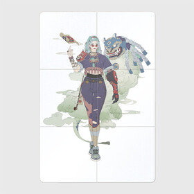 Магнитный плакат 2Х3 с принтом Современный маг в Рязани, Полимерный материал с магнитным слоем | 6 деталей размером 9*9 см | Тематика изображения на принте: арт | воин | демон | дух | дым | ёкай | китай | маска | призрак | рисунок | рога | самурай | фамильяр | япония