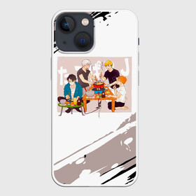 Чехол для iPhone 13 mini с принтом Обед на четверых. ВОЛЕЙБОЛ в Рязани,  |  | anime | haikyu | haikyuu | karasuno | аниме | волейбол | ворон | кагеяма | карасуно | кей | кенма | козуме | куроо | маленький гигант | манга | мяч | некома | ойкава | сатори | сёё | тендо | тобио | тоору | хайкью | хината