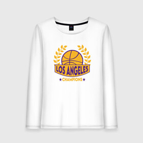 Женский лонгслив хлопок с принтом Los Angeles Champions в Рязани, 100% хлопок |  | basketball | bryant | game | james | kobe | lakers | lebron | los angeles | nba | sport | streetball | баскетбол | баскетболист | брайант | джеймс | игра | игрок | коби | леброн | лейкерс | лос анджелес | мяч | нба | спорт | стритбол