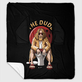 Плед с рукавами с принтом THE DUDE (Big Lebowski) в Рязани, 100% полиэстер | Закругленные углы, все края обработаны. Ткань не мнется и не растягивается. Размер 170*145 | abide | big | dude | jeff | lebowski | the | большой | лебовски | фильм | чувак