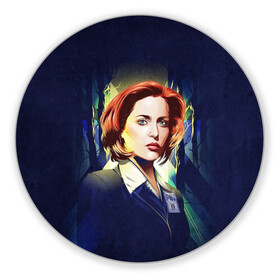 Коврик для мышки круглый с принтом Dana Scully в Рязани, резина и полиэстер | круглая форма, изображение наносится на всю лицевую часть | dana | dana scully | fbi | fox | fox mulder | i want to believe | mulder | scully | the truth is out there | the x files | trust no one | x file | xfile | дана | дана скалли | малдер | секретные материалы | скалли | фбр | фокс | фокс малдер | х файл | хфа