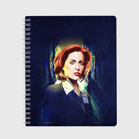 Тетрадь с принтом Dana Scully в Рязани, 100% бумага | 48 листов, плотность листов — 60 г/м2, плотность картонной обложки — 250 г/м2. Листы скреплены сбоку удобной пружинной спиралью. Уголки страниц и обложки скругленные. Цвет линий — светло-серый
 | dana | dana scully | fbi | fox | fox mulder | i want to believe | mulder | scully | the truth is out there | the x files | trust no one | x file | xfile | дана | дана скалли | малдер | секретные материалы | скалли | фбр | фокс | фокс малдер | х файл | хфа