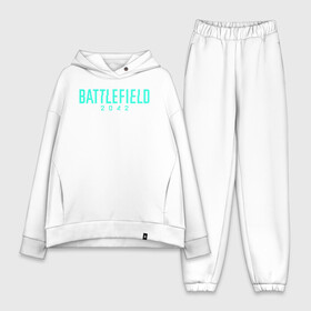 Женский костюм хлопок Oversize с принтом Battlefield 2042 logo в Рязани,  |  | action | battlefield 2042 | ea | future | nextgen | origin | pc | playstation | ps 5 | robot | sony | steam | valve | video games | war | weapon | xbox | батлфилд 2042 | будущее | валв | война | еа | игры | иксбокс | лого | некстген | ориджин | о