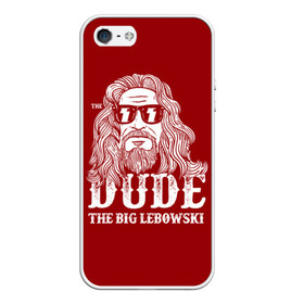 Чехол для iPhone 5/5S матовый с принтом Dude the Big Lebowski в Рязани, Силикон | Область печати: задняя сторона чехла, без боковых панелей | dude | jeff bridges | the big lebowski | блики | большой лебовский | джефф бриджес | молния | фильм | чувак