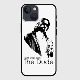Чехол для iPhone 13 mini с принтом Just call me the Dude в Рязани,  |  | Тематика изображения на принте: dude | jeff bridges | just call me the dude | the big lebowski | большой лебовский | джефф бриджес | просто зови меня | фильм | чувак