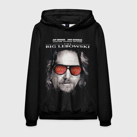 Мужская толстовка 3D с принтом The Big Lebowski в Рязани, 100% полиэстер | двухслойный капюшон со шнурком для регулировки, мягкие манжеты на рукавах и по низу толстовки, спереди карман-кенгуру с мягким внутренним слоем. | Тематика изображения на принте: dude | jeff bridges | the big lebowski | большой лебовский | джефф бриджес | ковер | красные очки | узор | фильм | чувак