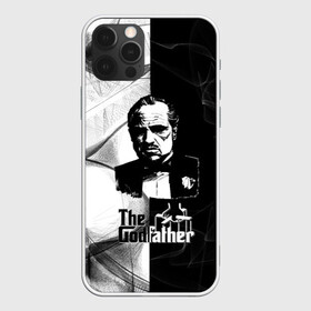 Чехол для iPhone 12 Pro с принтом Крёстный отец (The Godfather) в Рязани, силикон | область печати: задняя сторона чехла, без боковых панелей | Тематика изображения на принте: black and white | the godfather | the godfather drawing | the godfather movie | the godfather print | крестный отец | принт крестный отец | рисунок крестный отец | фильм крестный отец | черный и белый