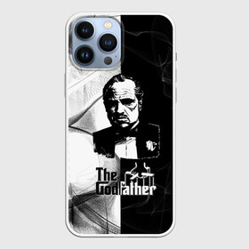 Чехол для iPhone 13 Pro Max с принтом Крёстный отец (The Godfather) в Рязани,  |  | Тематика изображения на принте: black and white | the godfather | the godfather drawing | the godfather movie | the godfather print | крестный отец | принт крестный отец | рисунок крестный отец | фильм крестный отец | черный и белый