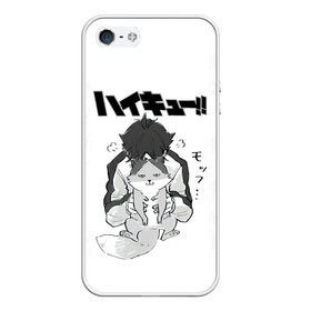 Чехол для iPhone 5/5S матовый с принтом Haikyu!! Кошка Некома в Рязани, Силикон | Область печати: задняя сторона чехла, без боковых панелей | anime | haikyu | haikyuu | ics | manga | neko | nekoma high | toritsu nekoma | аниме | волейбол | волейбольный клуб | ворон | иероглифы | кот | манга | мозаика | мяч | нога | средняя школа | старшая некома | хаику | хаикую