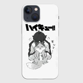 Чехол для iPhone 13 mini с принтом Haikyu Кошка Некома в Рязани,  |  | anime | haikyu | haikyuu | ics | manga | neko | nekoma high | toritsu nekoma | аниме | волейбол | волейбольный клуб | ворон | иероглифы | кот | манга | мозаика | мяч | нога | средняя школа | старшая некома | хаику | хаикую