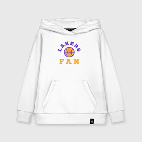 Детская толстовка хлопок с принтом Lakers Fan в Рязани, 100% хлопок | Круглый горловой вырез, эластичные манжеты, пояс, капюшен | basketball | bryant | game | james | kobe | lakers | lebron | los angeles | nba | sport | streetball | баскетбол | баскетболист | брайант | джеймс | игра | игрок | коби | леброн | лейкерс | лос анджелес | мяч | нба | спорт | стритбол