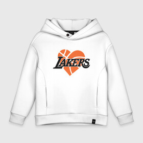 Детское худи Oversize хлопок с принтом Love Lakers в Рязани, френч-терри — 70% хлопок, 30% полиэстер. Мягкий теплый начес внутри —100% хлопок | боковые карманы, эластичные манжеты и нижняя кромка, капюшон на магнитной кнопке | Тематика изображения на принте: basketball | bryant | game | james | kobe | lakers | lebron | los angeles | nba | sport | streetball | баскетбол | баскетболист | брайант | джеймс | игра | игрок | коби | леброн | лейкерс | лос анджелес | мяч | нба | спорт | стритбол