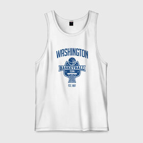 Мужская майка хлопок с принтом Washington Basketball в Рязани, 100% хлопок |  | basketball | game | nba | sport | streetball | washington | баскетбол | баскетболист | вашингтон | игра | игрок | мяч | нба | спорт | стритбол | тренер