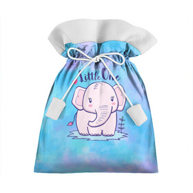 Подарочный 3D мешок с принтом Маленький слоненок в Рязани, 100% полиэстер | Размер: 29*39 см | Тематика изображения на принте: детеныш | милый | ребенок | слон | слоненок | слоник