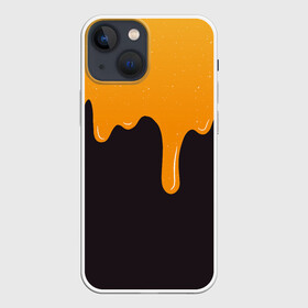 Чехол для iPhone 13 mini с принтом Капающий мёд | Dripping Honey в Рязани,  |  | 3d эффект | amber | art | food | paint | shiny paint | арт | блестящая краска | вязкий продукт | для любителей мёда | дрип | дриппинг | иллюстрация | капли мёда | краска | медовый рисунок | медок | реалистичный рисунок