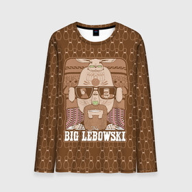 Мужской лонгслив 3D с принтом The Big Lebowski в Рязани, 100% полиэстер | длинные рукава, круглый вырез горловины, полуприлегающий силуэт | Тематика изображения на принте: donny | dude | jeff bridges | the big lebowski | walter sobchak | большой лебовский | боулинг | вальтер собчак | джефф бриджес | донни | заяц | кегли | кролик | фильм | чувак