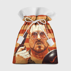 Подарочный 3D мешок с принтом Walter Sobchak в Рязани, 100% полиэстер | Размер: 29*39 см | Тематика изображения на принте: dude | jeff bridges | the big lebowski | walter sobchak | большой лебовский | боулинг | вальтер собчак | джефф бриджес | пистолет | фильм | чувак | шар