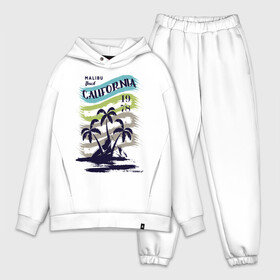 Мужской костюм хлопок OVERSIZE с принтом CALIFORNIA BEECH в Рязани,  |  | beech | california | retro | sea | summer | usa | каникулы | лето | море | отдых | пальмы | пляж | ретро | тропики