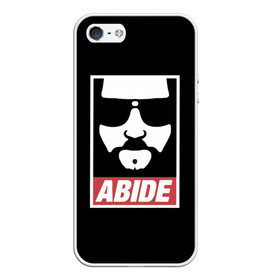 Чехол для iPhone 5/5S матовый с принтом ABIDE Большой Лебовский в Рязани, Силикон | Область печати: задняя сторона чехла, без боковых панелей | abide | jeff bridges | the big lebowski | большой лебовский | джефф бриджес