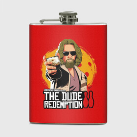 Фляга с принтом The dude redemption в Рязани, металлический корпус | емкость 0,22 л, размер 125 х 94 мм. Виниловая наклейка запечатывается полностью | dude | jeff bridges | the big lebowski | the dude redemption | большой лебовский | боулинг | джефф бриджес | кегли | коктейль | фильм | чувак | шар