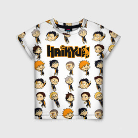 Детская футболка 3D с принтом Команда школы Карасуно Haikyuu!! в Рязани, 100% гипоаллергенный полиэфир | прямой крой, круглый вырез горловины, длина до линии бедер, чуть спущенное плечо, ткань немного тянется | anime | haikyu | haikyuu | karasuno | manga | аниме | асахи азумане | волейбол | волейбольный клуб | вороны | карасуно | коши сугавара | манга | рюноске танака | старшая школа | тобио кагеяма | хаику | хаикую | шоё хината