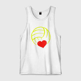 Мужская майка хлопок с принтом Volleyball Heart в Рязани, 100% хлопок |  | ball | beach | game | heart | love | sport | volley | volleyball | волейбол | волейболист | волейболистка | гол | игра | игрок | мяч | площадка | пляж | пляжный | победа | сердце | сетка | спорт | тренер | чемпион