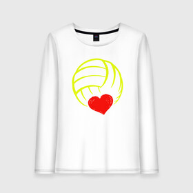 Женский лонгслив хлопок с принтом Volleyball Heart в Рязани, 100% хлопок |  | ball | beach | game | heart | love | sport | volley | volleyball | волейбол | волейболист | волейболистка | гол | игра | игрок | мяч | площадка | пляж | пляжный | победа | сердце | сетка | спорт | тренер | чемпион