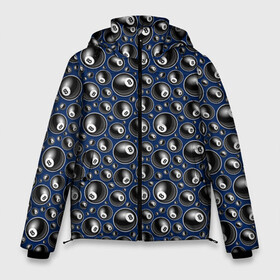 Мужская зимняя куртка 3D с принтом Бильярд 8 в Рязани, верх — 100% полиэстер; подкладка — 100% полиэстер; утеплитель — 100% полиэстер | длина ниже бедра, свободный силуэт Оверсайз. Есть воротник-стойка, отстегивающийся капюшон и ветрозащитная планка. 

Боковые карманы с листочкой на кнопках и внутренний карман на молнии. | a game | balls | billiards | eight | pool | russian billiards | snooker | tournament | бильярд | восьмерка | игра | пул | русский бильярд | снукер | турнир | шары