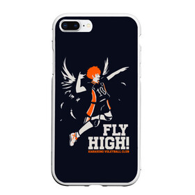 Чехол для iPhone 7Plus/8 Plus матовый с принтом fly high! Шоё Хината Haikyuu!! в Рязани, Силикон | Область печати: задняя сторона чехла, без боковых панелей | 10 номер | anime | haikyu | haikyuu | hinata shoyo | karasuno | manga | аниме | волейбол | волейбольный клуб | иероглифы | карасуно | лети высоко | лого | манга | надпись | прыжок | старшая школа | хаику | хаикую