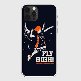 Чехол для iPhone 12 Pro с принтом fly high! Шоё Хината Haikyuu!! в Рязани, силикон | область печати: задняя сторона чехла, без боковых панелей | 10 номер | anime | haikyu | haikyuu | hinata shoyo | karasuno | manga | аниме | волейбол | волейбольный клуб | иероглифы | карасуно | лети высоко | лого | манга | надпись | прыжок | старшая школа | хаику | хаикую