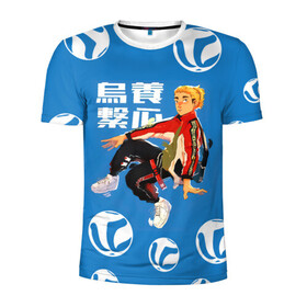 Мужская футболка 3D спортивная с принтом Шоё Хината на стиле Haikyuu!! в Рязани, 100% полиэстер с улучшенными характеристиками | приталенный силуэт, круглая горловина, широкие плечи, сужается к линии бедра | Тематика изображения на принте: 10 номер | haikyu | haikyuu | hinata shoyo | karasuno | аниме | волейбол | волейбольный клуб | карасуно | коротышка | красный | мальчик мяч | манга | рыжик | старшая школа | хаикую | чиби чан | шоё хината