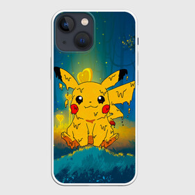 Чехол для iPhone 13 mini с принтом Жидкий Пикачу в Рязани,  |  | anime | picachu | pikachu | аниме | милый | пика | пикачу | покебол | покемон