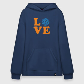 Худи SuperOversize хлопок с принтом Volleyball Love в Рязани, 70% хлопок, 30% полиэстер, мягкий начес внутри | карман-кенгуру, эластичная резинка на манжетах и по нижней кромке, двухслойный капюшон
 | ball | beach | game | mother | sport | volley | volleyball | волейбол | волейболист | волейболистка | гол | игра | игрок | мама | мяч | площадка | пляж | пляжный | победа | сетка | спорт | тренер | чемпион