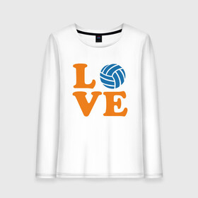 Женский лонгслив хлопок с принтом Volleyball Love в Рязани, 100% хлопок |  | ball | beach | game | mother | sport | volley | volleyball | волейбол | волейболист | волейболистка | гол | игра | игрок | мама | мяч | площадка | пляж | пляжный | победа | сетка | спорт | тренер | чемпион