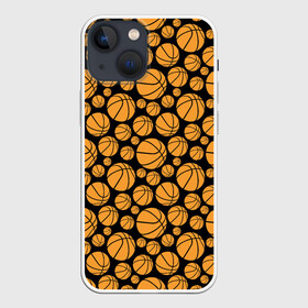 Чехол для iPhone 13 mini с принтом Баскетбольные Мячи в Рязани,  |  | ball | basketball | championship | chicago bulls | club | competition | game | league | michael jordan | nba | sport | team | tournament | баскетбол | джордан | игра | клуб | майкл джордан | мяч | нба | соревнования | спорт | турнир | чемпионат 