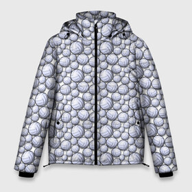 Мужская зимняя куртка 3D с принтом Волейбольные Мячи в Рязани, верх — 100% полиэстер; подкладка — 100% полиэстер; утеплитель — 100% полиэстер | длина ниже бедра, свободный силуэт Оверсайз. Есть воротник-стойка, отстегивающийся капюшон и ветрозащитная планка. 

Боковые карманы с листочкой на кнопках и внутренний карман на молнии. | Тематика изображения на принте: a game | ball | championship | club | league | playground | sport | team | tournament | volleyball | волейбол | волейбольный мяч | игра | клуб | лига | площадка | спорт | турнир | чемпионат