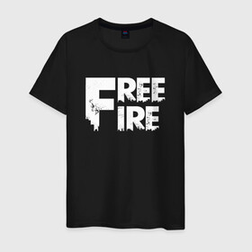 Мужская футболка хлопок с принтом FREEFIRE FF WHITE LOGO (Z) в Рязани, 100% хлопок | прямой крой, круглый вырез горловины, длина до линии бедер, слегка спущенное плечо. | 111dots studio | battlegrounds | free fire | freefire | game | garena | garena free fire | гарена | игра | игры | киберспорт | королевская битва | мобильная игра | онлайн игра | пабг | фри фаер | фрифаер | экшн