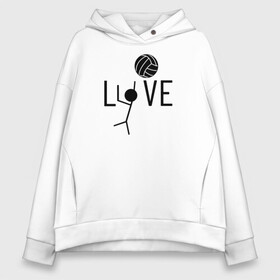 Женское худи Oversize хлопок с принтом LOVE VOLLEYBALL в Рязани, френч-терри — 70% хлопок, 30% полиэстер. Мягкий теплый начес внутри —100% хлопок | боковые карманы, эластичные манжеты и нижняя кромка, капюшон на магнитной кнопке | anime | haikyu | haikyuu | karasuno | manga | аниме | волейбол | волейбольный клуб | игрок | карасуно | люблю | манга | мяч | силуэт | старшая школа | схематично | хаику | хаикую | человечек | черный