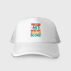 Кепка тракер с сеткой с принтом Hit The Score в Рязани, трикотажное полотно; задняя часть — сетка | длинный козырек, универсальный размер, пластиковая застежка | Тематика изображения на принте: ball | beach | game | sport | volley | volleyball | волейбол | волейболист | волейболистка | гол | игра | игрок | мяч | площадка | пляж | пляжный | победа | сетка | спорт | тренер | чемпион