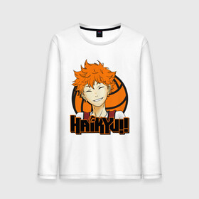 Мужской лонгслив хлопок с принтом Haikyu Улыбка Хинаты в Рязани, 100% хлопок |  | hinata | karasuno | shouyou | volleyball | карасуно | хината | шоё