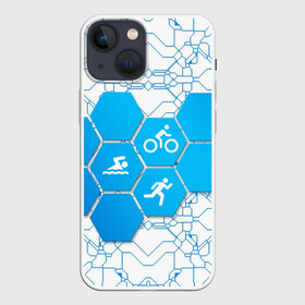 Чехол для iPhone 13 mini с принтом Плыви, Крути, Беги в Рязани,  |  | bike | ironman | run | running | swim | swimming | triathlon | бег | бегун | велосипед | велоспорт | выносливость | железный человек | плавание | спорт на выносливость | триатлон | цикличный вид спорта