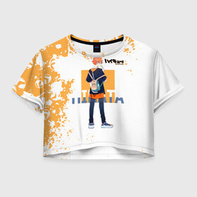 Женская футболка Crop-top 3D с принтом Кей Цукишима Haikyuu!! в Рязани, 100% полиэстер | круглая горловина, длина футболки до линии талии, рукава с отворотами | 11 номер | anime | haikyu | haikyuu | manga | аниме | волейбол | волейбольный клуб | карасуно | кей цукишима | котаро бокуто | манга | обычный парень | очкарик | тендо | умный блокирующий цукки | хаику | хаикую