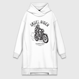 Платье-худи хлопок с принтом Скелет на мотоцикле в Рязани,  |  | bike | biker | custom | motor | motorbike | motorcycle | retro | ride | skeleton | skul | speed | transportation | vector | vintage | байк | байкер | винтаж | гонщик | иллюстрация | классический | мотор | мотоцикл | поездка | ретро | скелет | ск