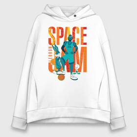 Женское худи Oversize хлопок с принтом Space Jam Lebron в Рязани, френч-терри — 70% хлопок, 30% полиэстер. Мягкий теплый начес внутри —100% хлопок | боковые карманы, эластичные манжеты и нижняя кромка, капюшон на магнитной кнопке | bugs bunny | lebron james | space jam | space jam 2 | space jam a new legacy | tweety | vdzabma | багз банни | космический джем | космический джем 2 | космический джем: новое поколение | леброн джеймс | твити